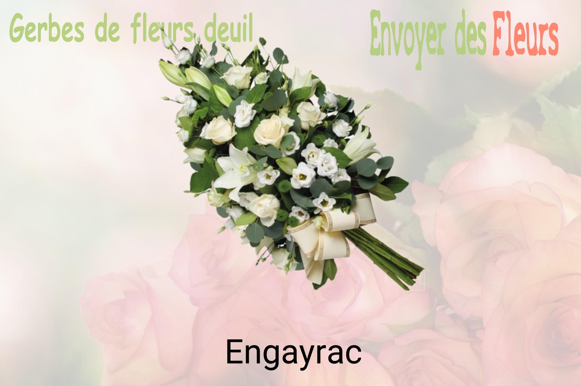 Gerbe de fleurs de deuil livrée à Engayrac